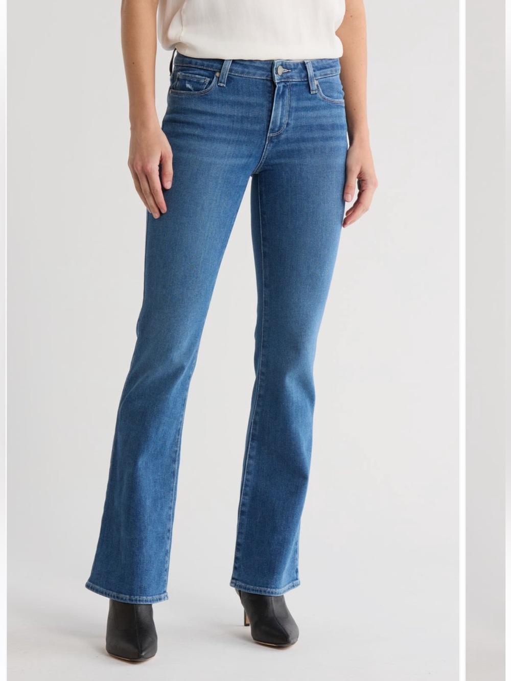 PAIGE Skyline Mid Rise Bootcut Jeans Saldana Wash 28